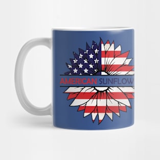 USA Flag Flower 2 Mug